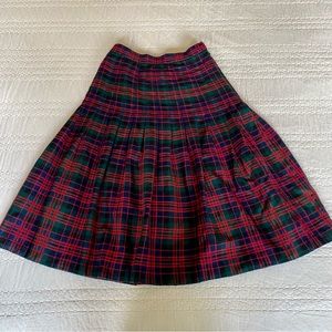 vintage james pringle inverness tartan 💯 wool skirt / size 8